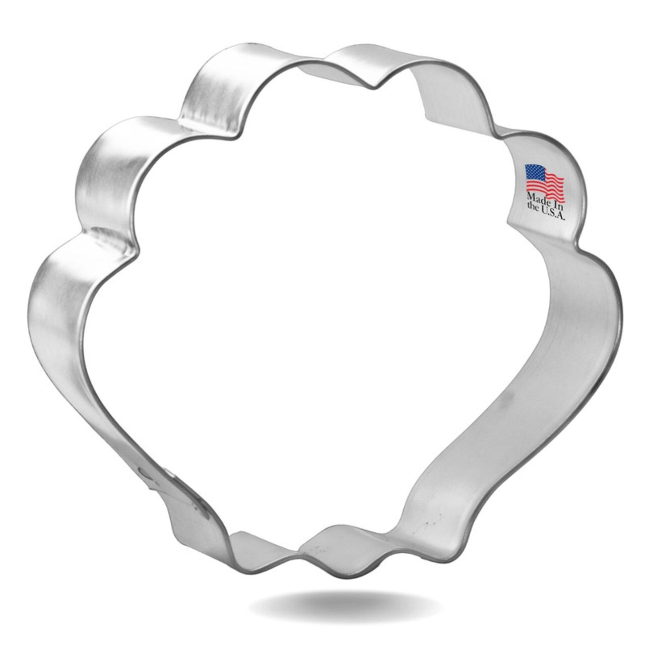 Seashell Cookie Cutter 3.75 in, CookieCutter.com, Tin Plated Steel, Handmade in the USA
